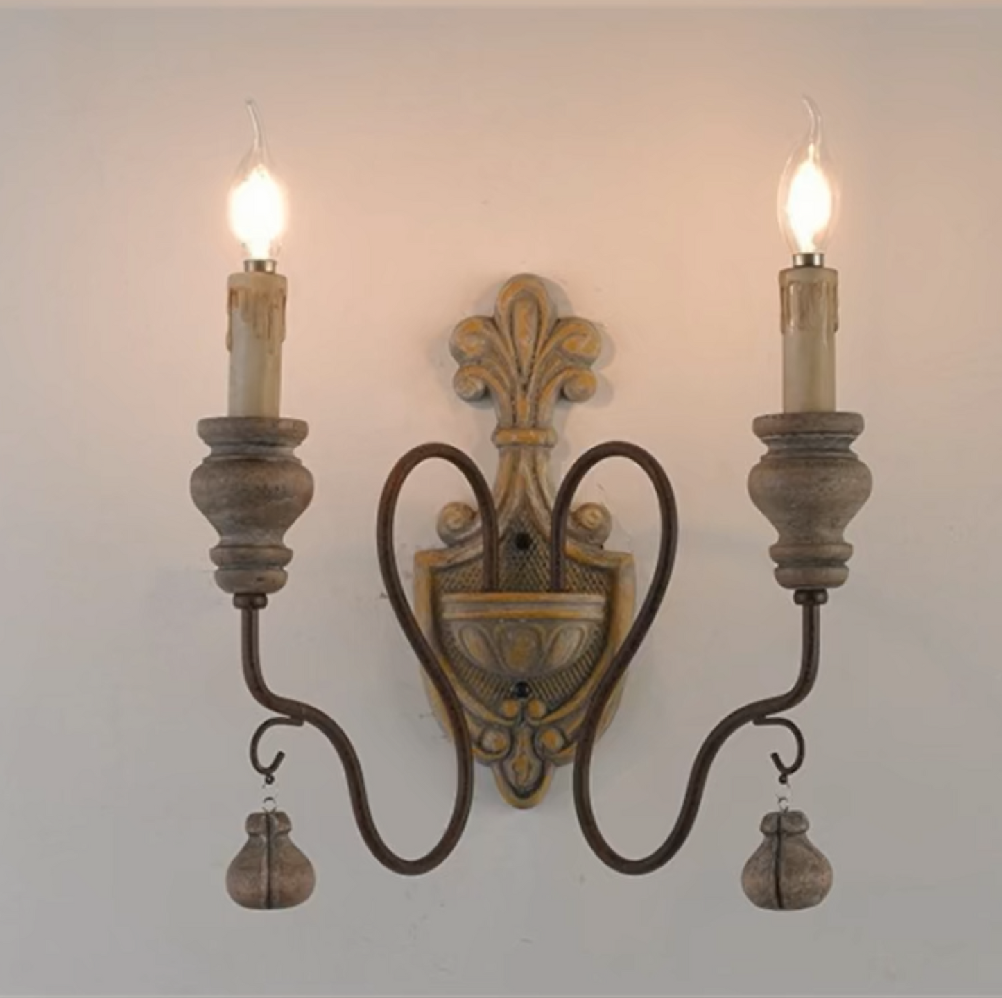Load image into Gallery viewer, Unique Old Wood With Hardware Decorative Wall Light by Gloss (9122/2)
