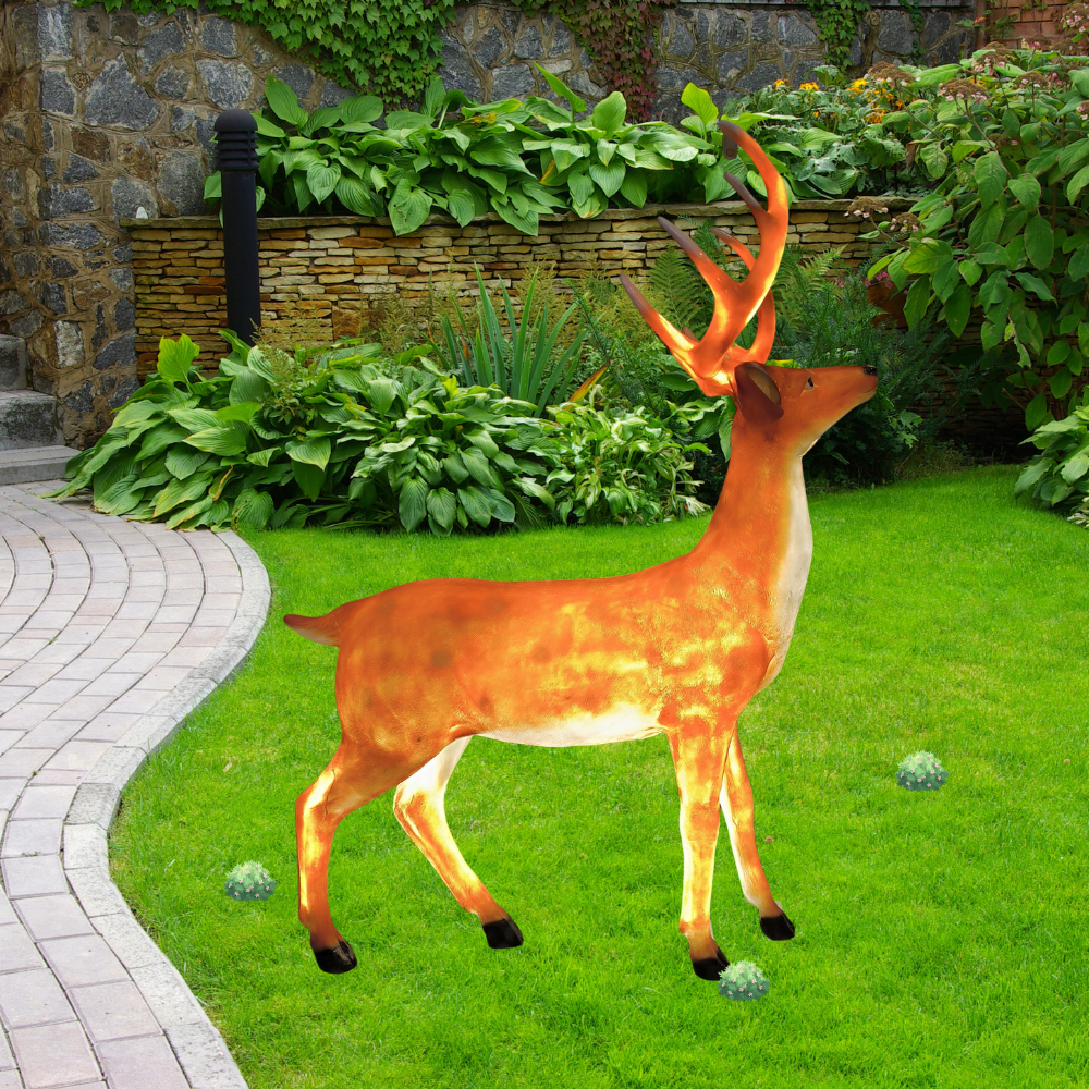 Sika Deer With Horn Wild Animal Outdoor Garden Light by Gloss (9263)