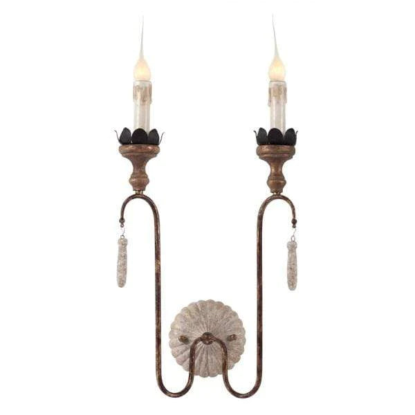 9324/2 Unique Design Lights French Country Candle Wall Lamp Art Solid Wood Retro Carving Wall Lamps for bedside, Living Room, Bedroom, Dining Room, hotel, Restaurant