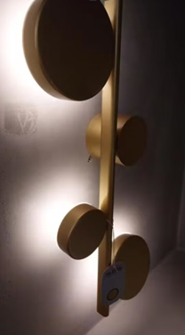 Gold Acrylic LED Wall Lamp by Gloss (9727)