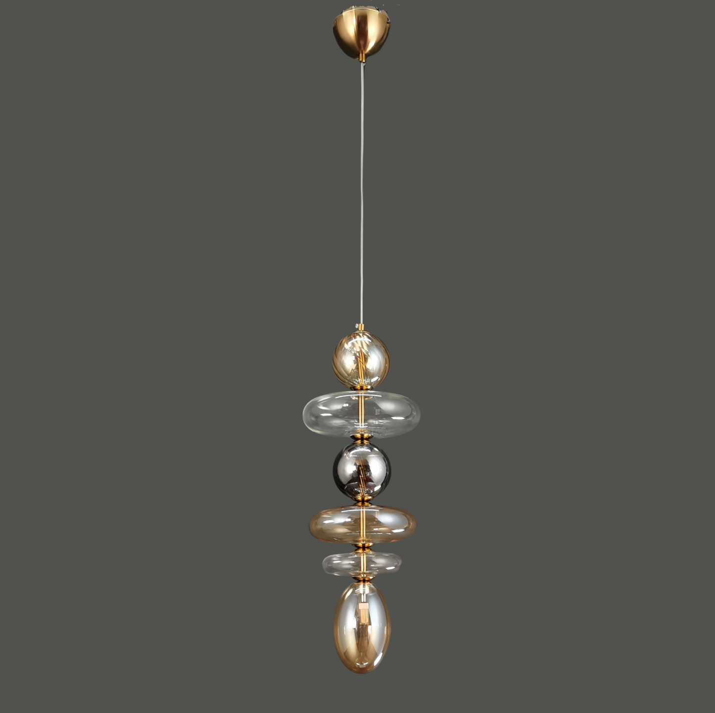 Modern Metal Glass bubble Led Lamp Pendant Light by Gloss (A1928/A3)