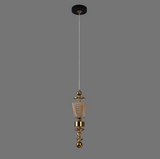 A1932/1/A3 Modern Crystal Glass Smoked Ash Pendent Light