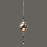 A1933/B/A3 Premium Metal Amber Glass Hanging Pendant Light