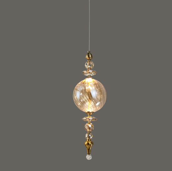 Metal Amber Hanging Pendant Light by Gloss (A1933/B/A3)