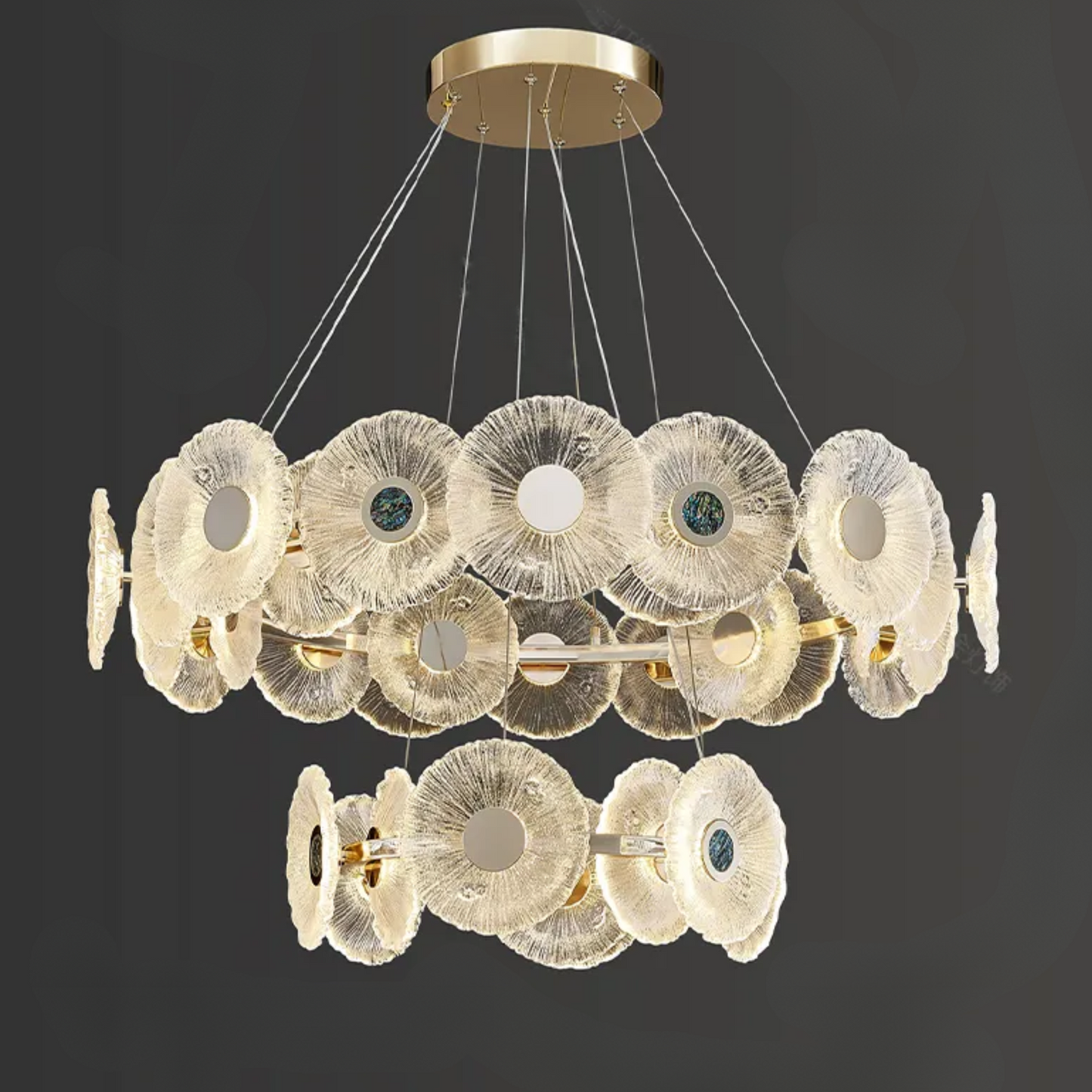 Premium Iron Frosted Chandelier by Gloss (AM229-33)