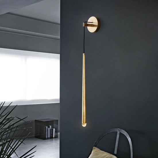 Designer Bronze Creative Iron Acrylic Bedside Glass Led Wall Lamp by Gloss (B5024)