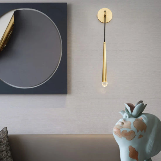 Designer Bronze Creative Iron Acrylic Bedside Glass Led Wall Lamp by Gloss (B5024)