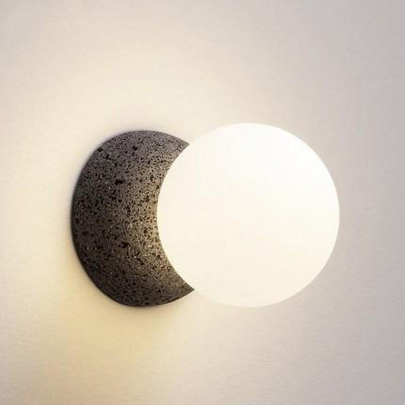 B5034 Premium Glass and Cement Ball Shaped Wall Lamp