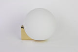 B5058 Creative Iron Glass Copper White Globe Wall Light