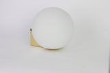 B5058 Creative Iron Glass Copper White Globe Wall Light