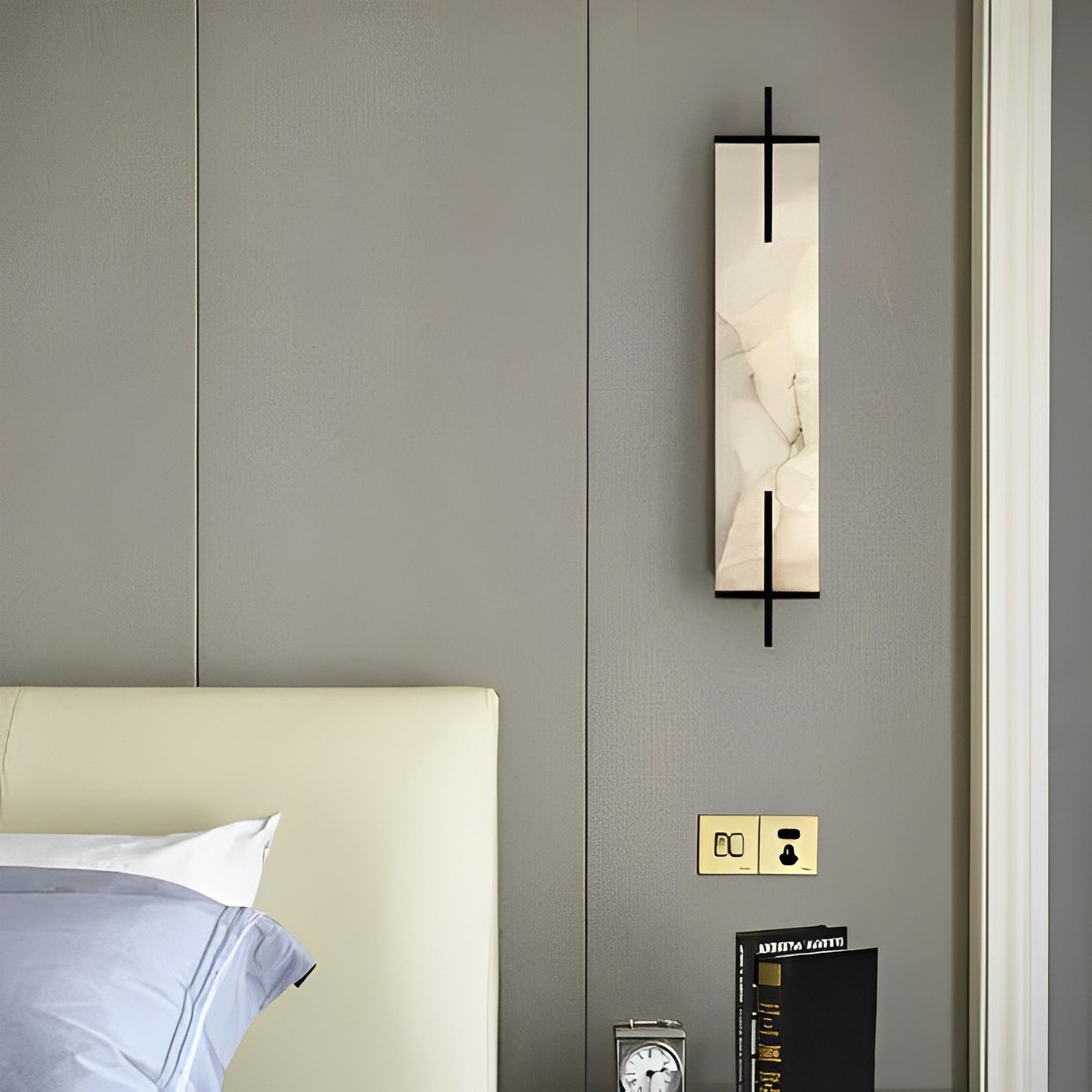 Metal and Marble LED Wall Lamp by Gloss (B5116)