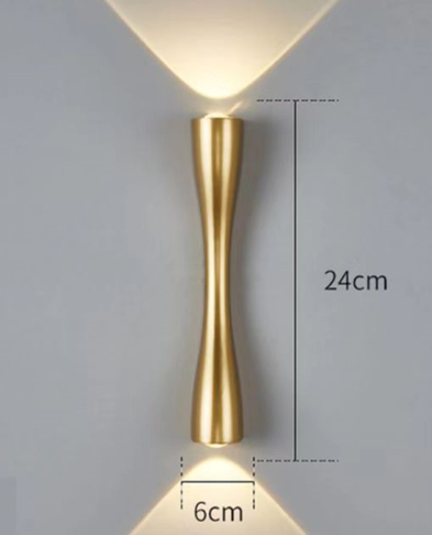 Load image into Gallery viewer, Gold metal Led Wall Lamp by Gloss (B903)
