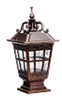 Load image into Gallery viewer, Black  Pillar Outdoor Gate Light by Gloss (WMD7004)
