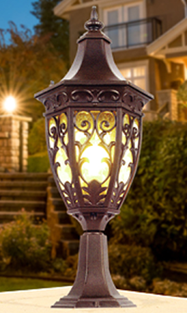 Antique Pillar Outdoor Gate Light by Gloss (WMD8102)