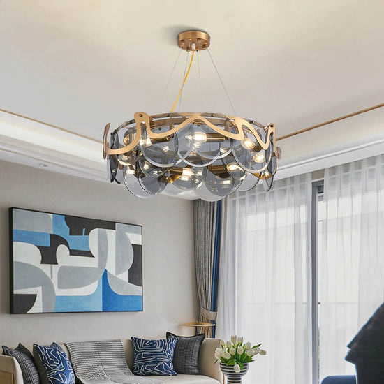 BUY ONLINE Gold Designer Crystal Chandelier by Gloss (L9010) - Best Chandelier for home decor
