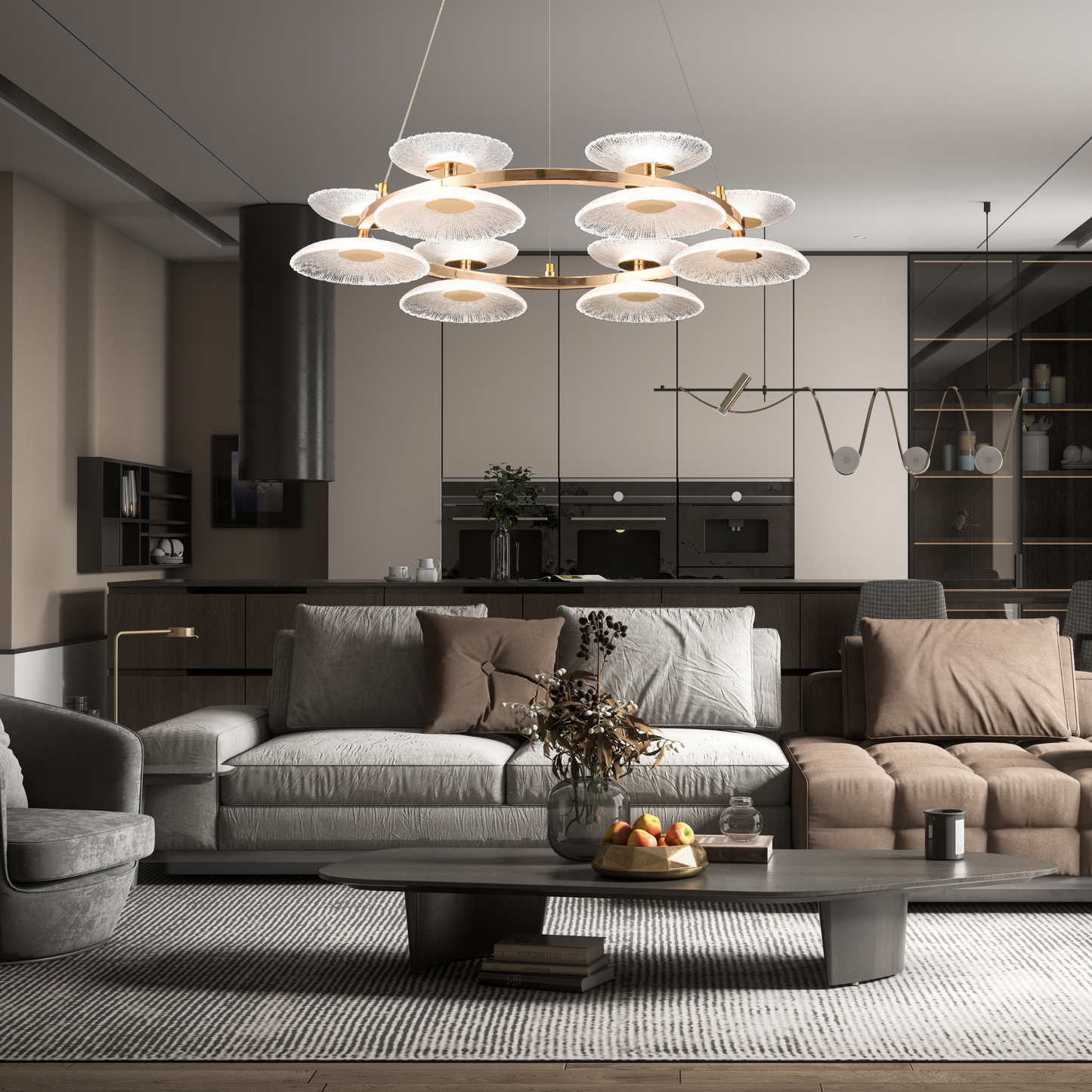 Load image into Gallery viewer, Luxury Frosted Glass Chandelier by Gloss (DN1739-12)
