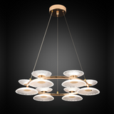DN1739-12 Luxury Design 12L Iron Frosted Glass Chandelier
