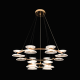 DN1739-24 Luxury Design 24L Iron Frosted Glass Chandelier