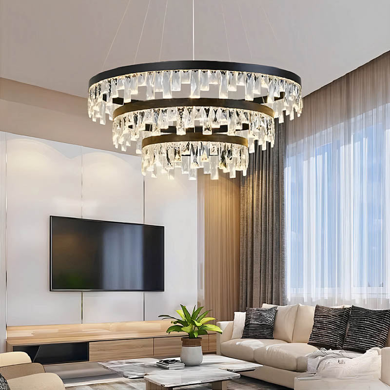 Elegant Brilliance Crystal LED Chandelier by Gloss (6800/3) - Best Chandelier for Home decor