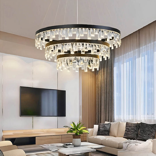 Elegant Brilliance Crystal LED Chandelier by Gloss (6800/3) - Best Chandelier for Home decor