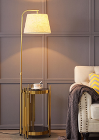 Load image into Gallery viewer, Golden Floor Lamp by Gloss (F9249A)
