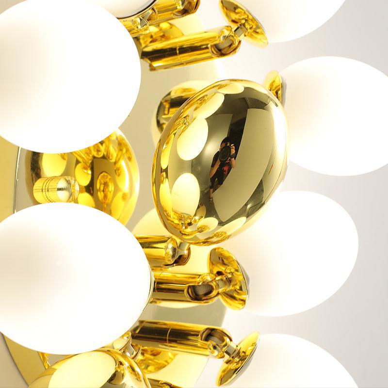 Load image into Gallery viewer, Small Egg Shape  white &amp;amp; Gold Ball Wall Light by Gloss (B948)
