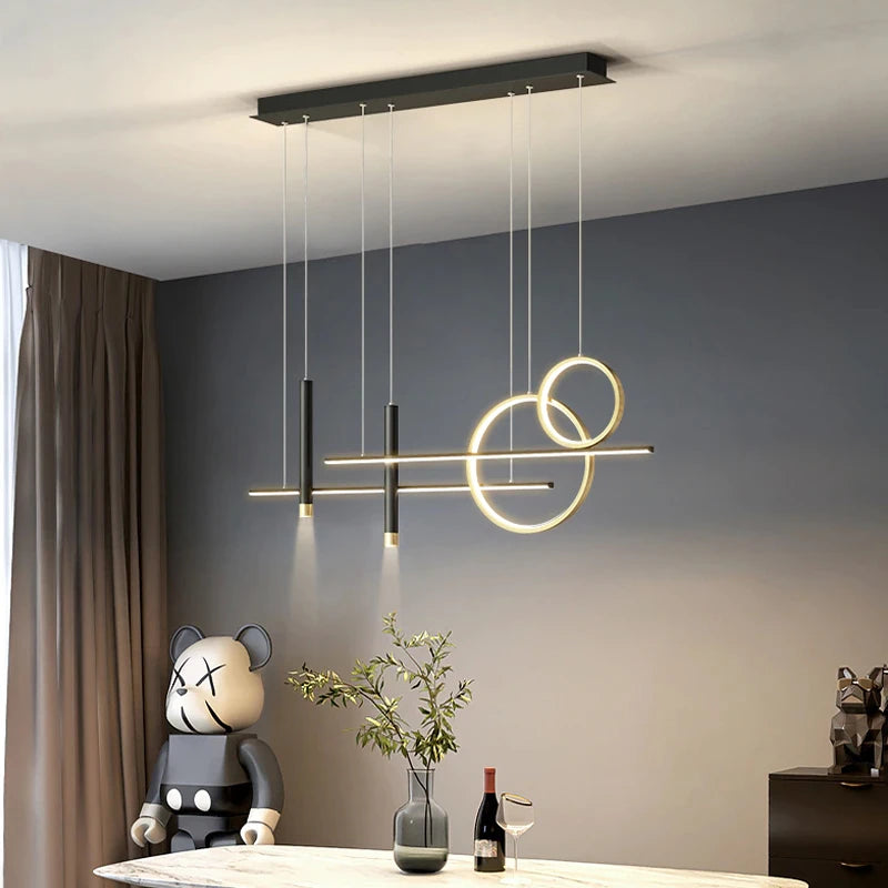 Load image into Gallery viewer, Gold Black Circular Chandelier by Gloss (L9038)
