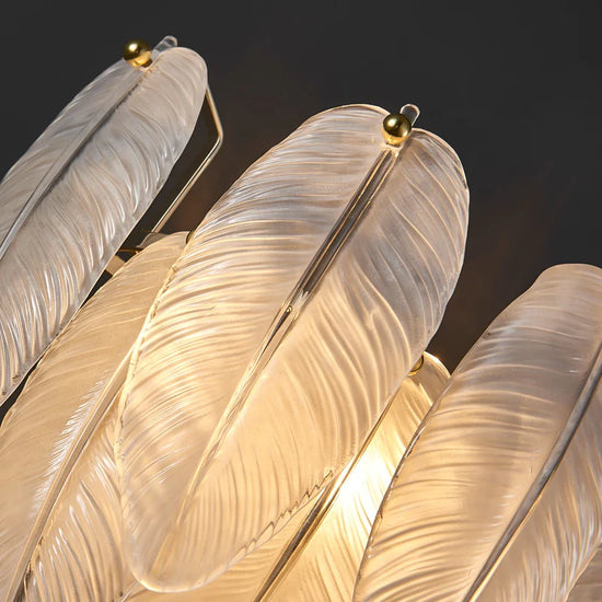 Load image into Gallery viewer, White Glass Goose Feather Chandelier by Gloss (L9063)
