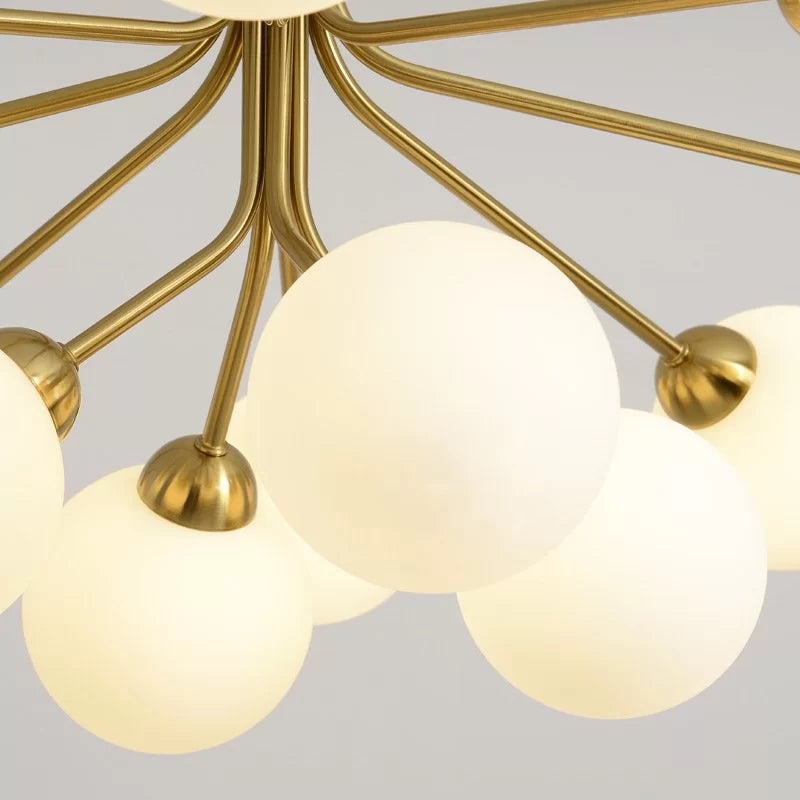 L9069 Best Nordic milky white ball Chandeliers lights modern glass Chandeliers Light For living room, bedroom, indoor decoration, Villa, hotel, Restaurant, Studio, Home Deco, club