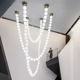 L9078/47 Premium Pearl Post-Modern Double Height Chandelier