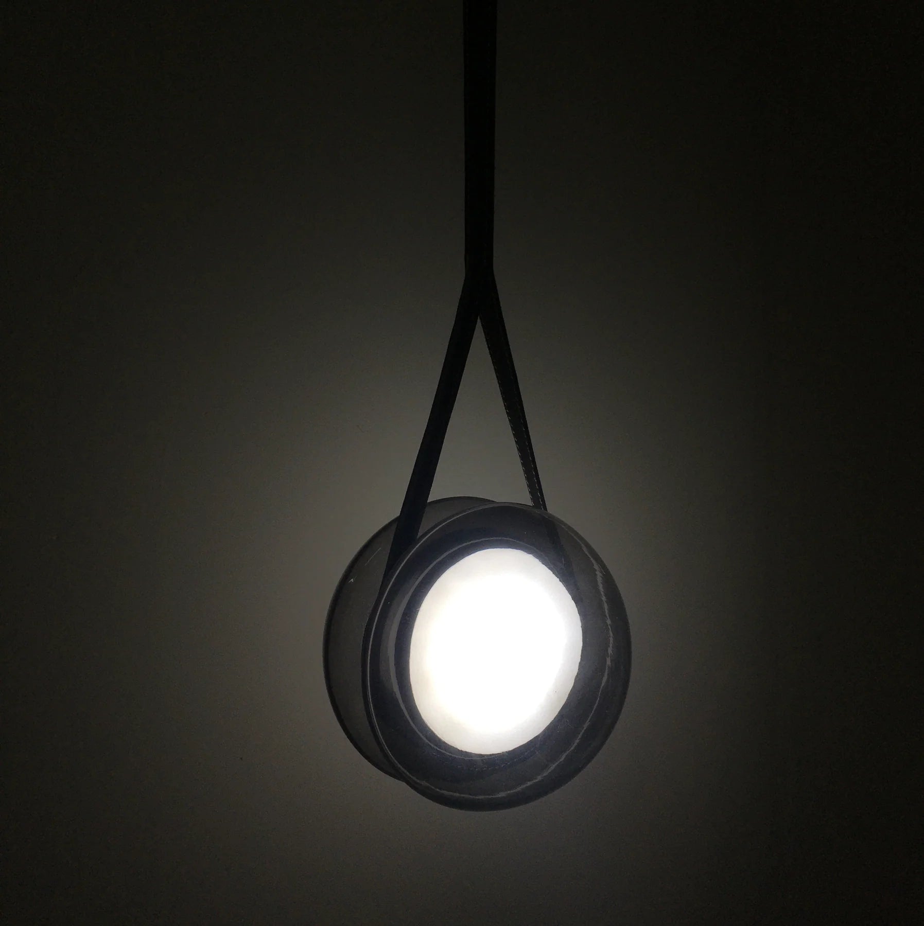 MD3202-B Premium Smoked gray pendant LED ceiling light in Nordic Glass Belt design indoor decorative lighting, for Loft Restaurant, Bar, Cafe, Restaurant, hotel (Single Piece)