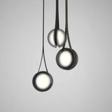 MD3202-B Premium Smoked gray pendant LED ceiling light in Nordic Glass Belt design indoor decorative lighting, for Loft Restaurant, Bar, Cafe, Restaurant, hotel (Single Piece)