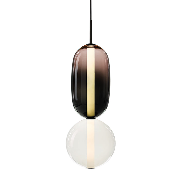 MD3215-A Nordic Color Glass Led Pendant Lights Morden Candy Pendant Lamp for Bedroom, Bedside, Bar, Cafe, Restaurant Hanging Lamp  Fixtures (Single Piece)