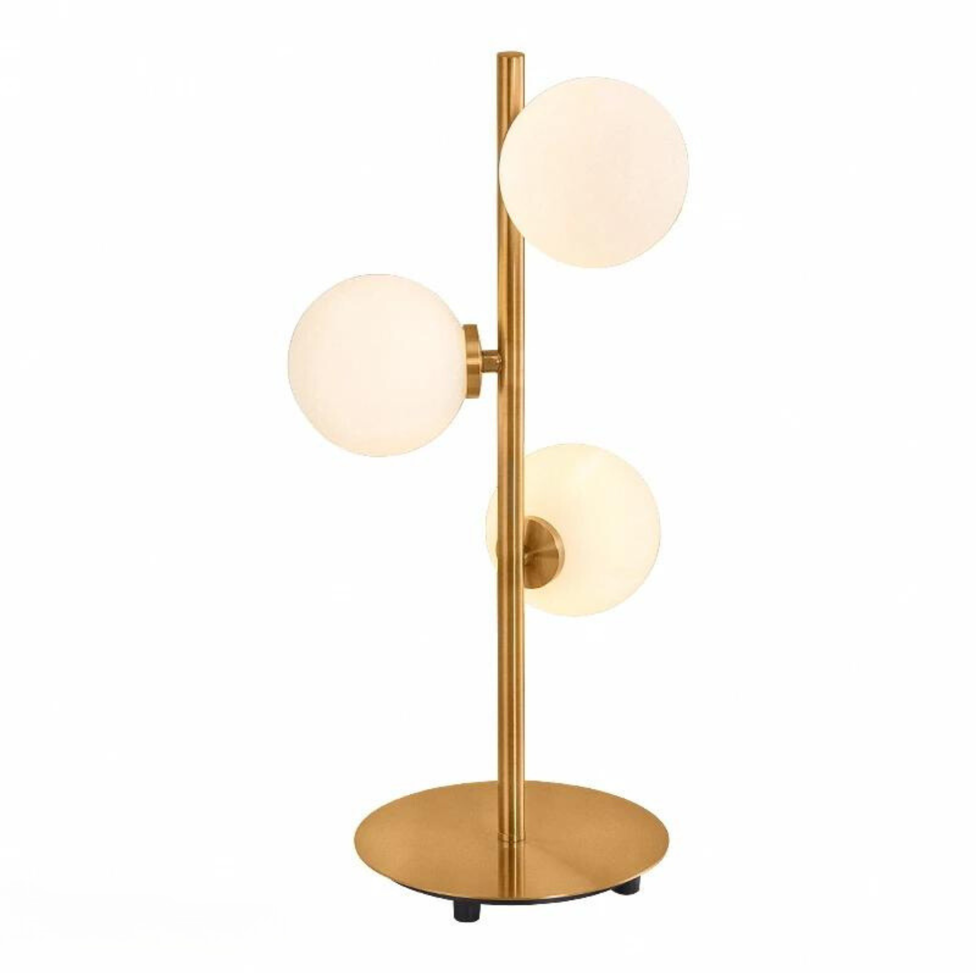 MT3219 Premium Golden and White Glass LED Table Light Nordic Iron Glass Indoor Decorative Light Fixture, Perfect for Living Room, Sofa, Bedroom, Hotel or Office