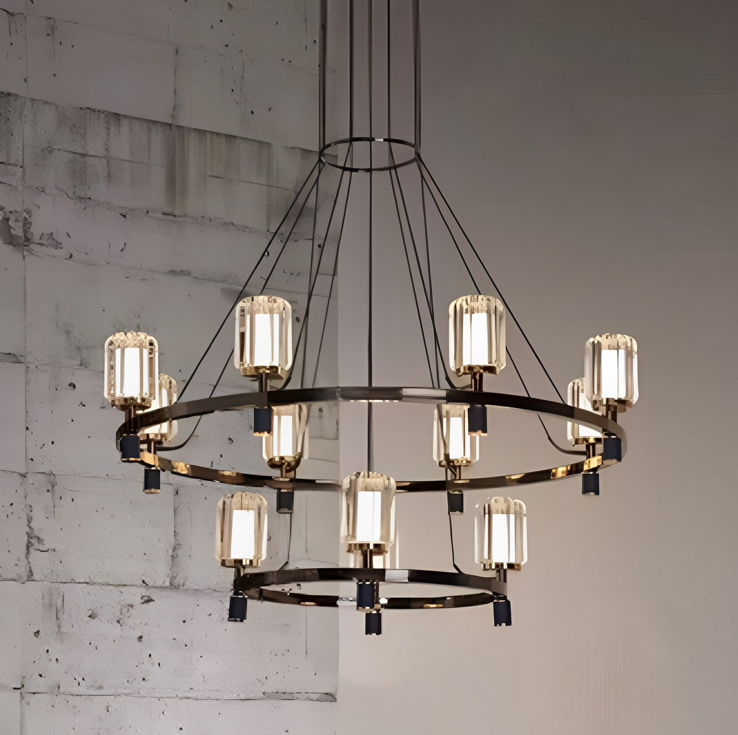 Acrylic Double Height Chandelier by Gloss (P0738-12A)