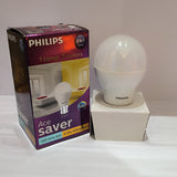 Philips 2-IN-1 Ace Saver Round Shape Bulb - Crystal White/Golden Yellow, 8W/806 Lumens