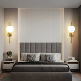 WL-B0031 Premium Metal Glass Wall Lights, Modern E14 Wall Sconce Wall Lamp for Living Room, Bedroom, Hallway, Indoor, (Single Piece)