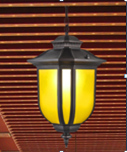 Yellow Glass Pendant Outdoor Light by Gloss (WMD4702)