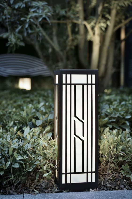 Iron and Marble Outdoor Wall Light by Gloss (XH009)