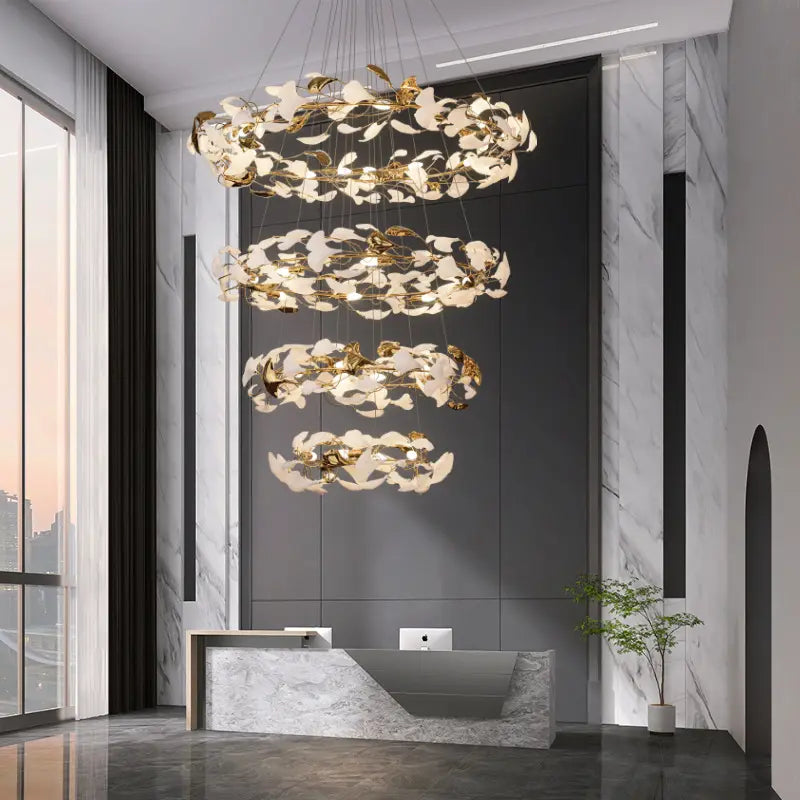 Load image into Gallery viewer, Iron Art Double Height Chandelier by Gloss (XQ-CR005)
