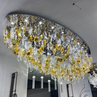 Load image into Gallery viewer, Gold And Clear glass Chandelier by Gloss (XQ6006)
