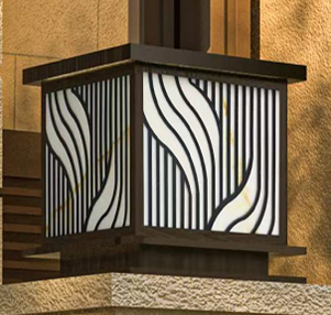 Aluminum+Glass Pillar Outdoor Gate Light by Gloss (ZT9006)