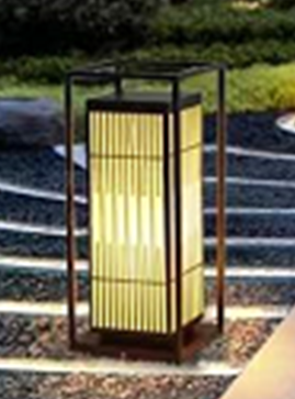 yellow Glass Pillar Outdoor Gate Wall Light by Gloss (ZT9012)