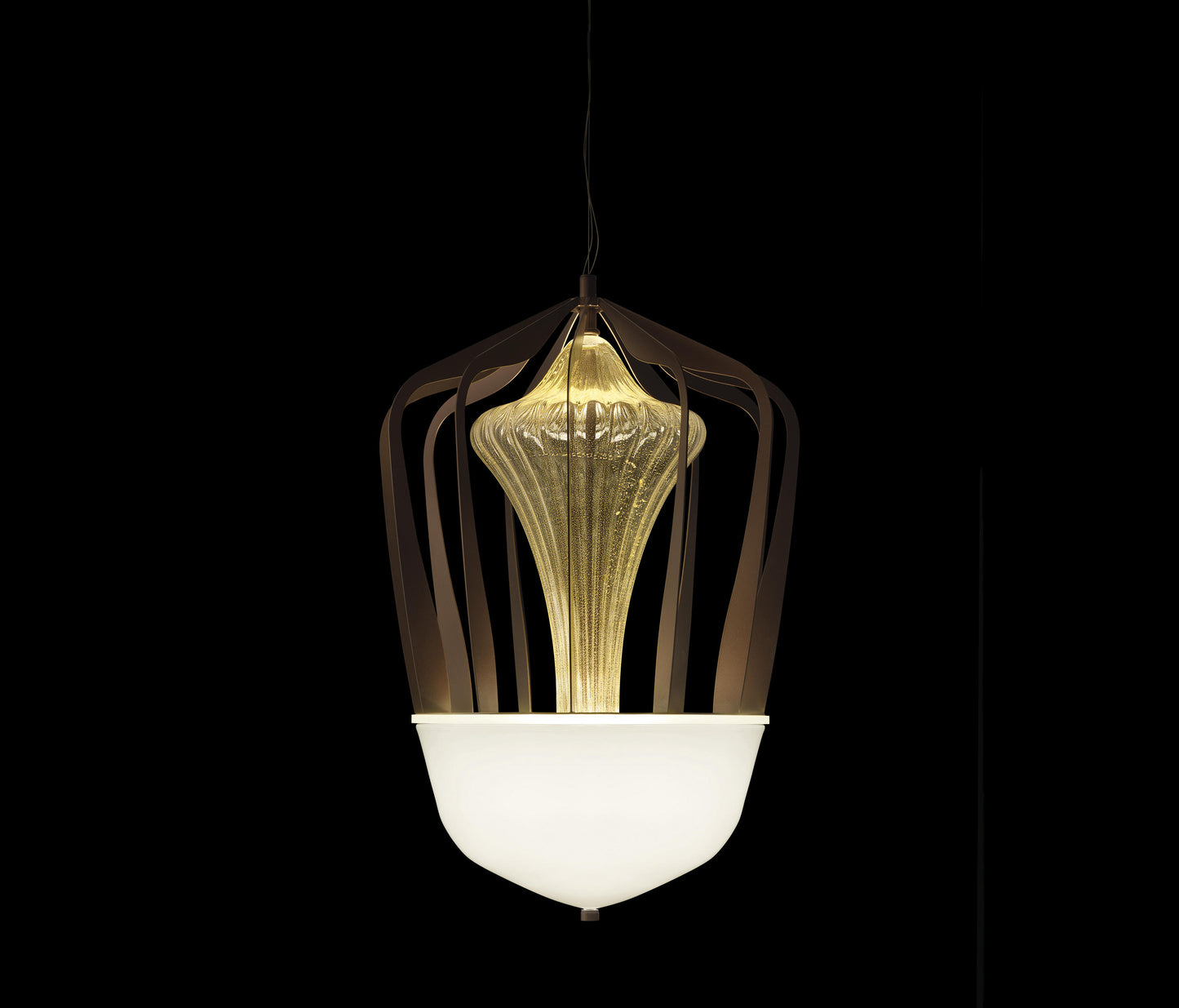 Load image into Gallery viewer, Antique Gold Led Pendant Light by Gloss (8663)
