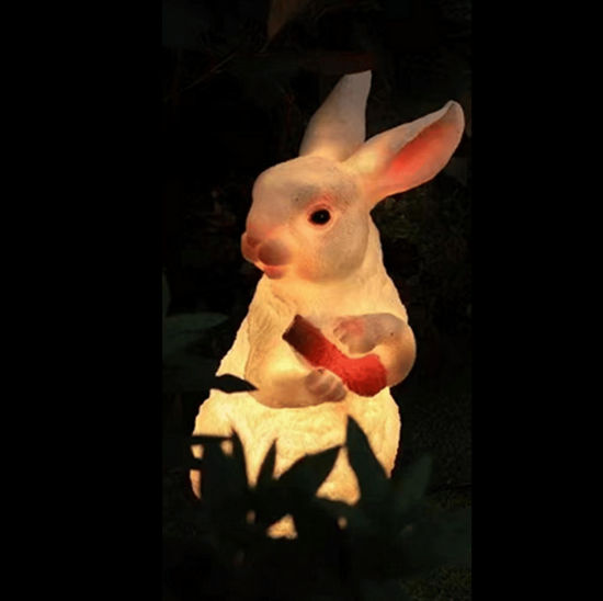 Luminous Rabbit Animal Modelling Outdoor Garden LED Light by Gloss (9260)