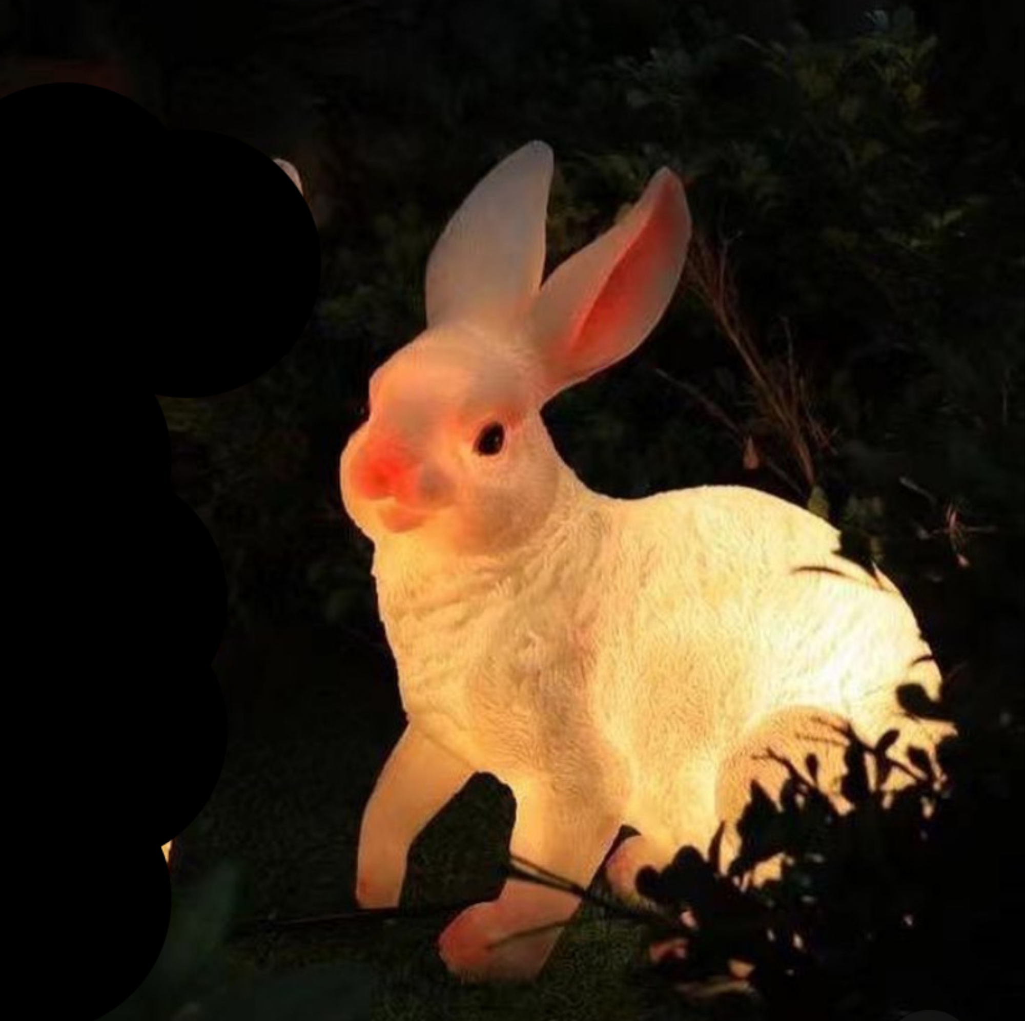 9261 Unique Design LED Luminous Rabbit Waterproof Lamp