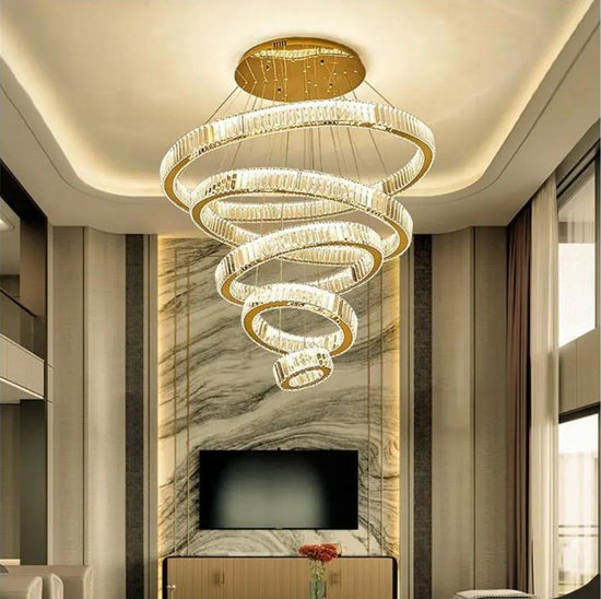 Ring Crystal  Double Height Chandelier by Gloss (2011-5)