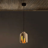 6017 Modern Concrete Grey Finish Industrial Ceiling Hanging Light