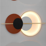6800 High-End Modern Geometric Circles Background Metal Wall Light