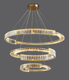 9023/3 Premium 3 Rings Crystal LED decorative classic Chandelier